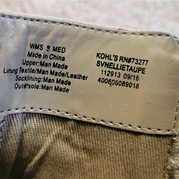 Vera Wang Taupe Ankle Boots Size 8 Simply Vera - Picture 6 of 7